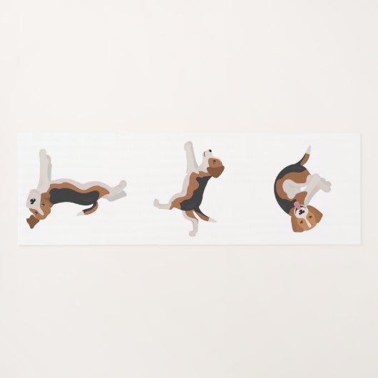 Beagle yoga pose yogamat