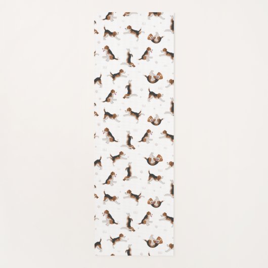 Beagle yoga pose yogamat (Voorkant)