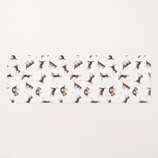 Beagle yoga pose yogamat (Voorkant (horizontaal))