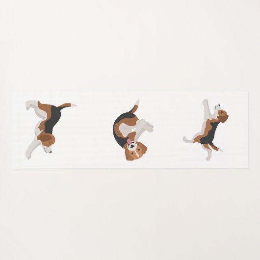 Beagle yoga yogamat (Achterkant (horizontaal))