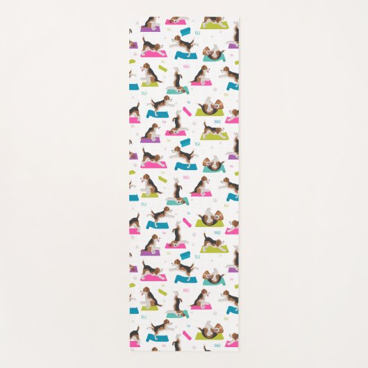 Beagle yoga yogamat (Voorkant)