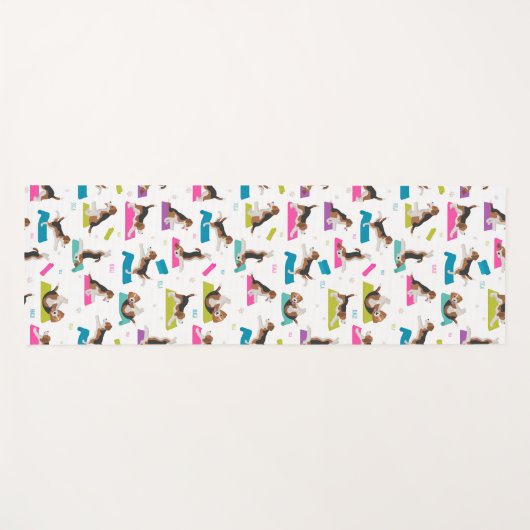 Beagle yoga yogamat (Voorkant (horizontaal))