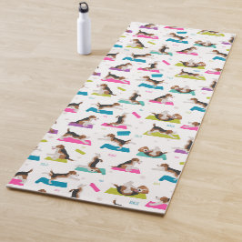 Beagle yoga yogamat