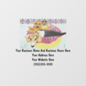 Beagle Zakelijke Bord Raam Klevende Folie Raamsticker (Vel)