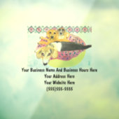 Beagle Zakelijke Bord Raam Klevende Folie Raamsticker (Vel 3)