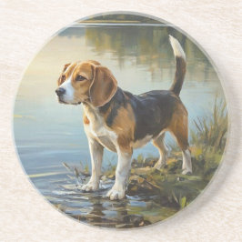 Beagle Zandsteen Onderzetter