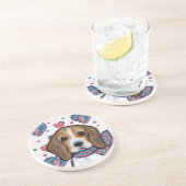 Beagle Zandsteen Onderzetter (Zijkant)