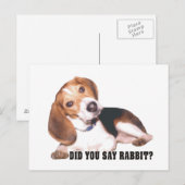 Beagle zei je konijn? Briefkaart (Voorkant / Achterkant)