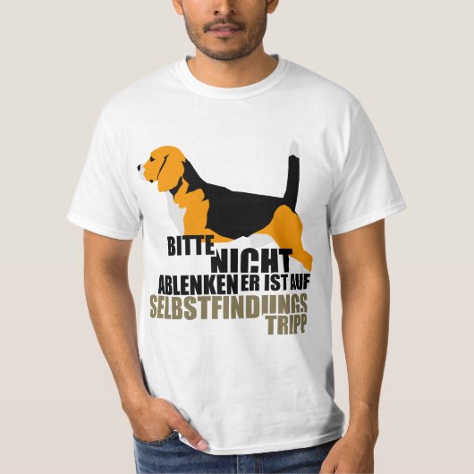 Beagle zoektocht t-shirt (Voorkant)