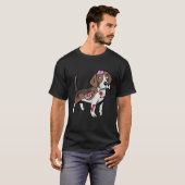 Beagle Zombie Dog Bone Kostuum Leuke Dier Hallowe T-shirt (Voorkant volledig)