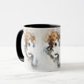 Beagle Zwart Bruin Wit Huisdier Doggie Puppy Mok (Voorkant links)