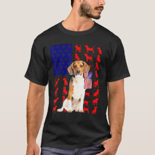 Beagles American Flag 4 juli Dog Usa Patrioti T-shirt