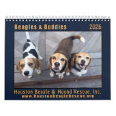 Beagles and Buddies 2026 Calendar Kalender (Hoes)