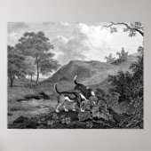 Beagles Black en White  Art Poster (Voorkant)