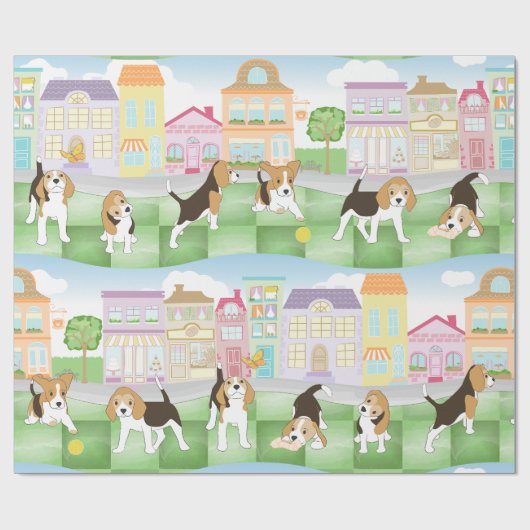 Beagles Cadeaupapier (Vlak)