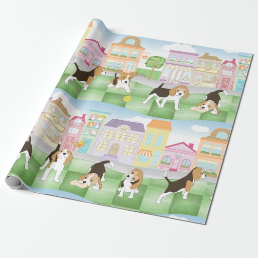 Beagles Cadeaupapier (Uitgerold)