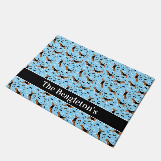 Beagles Cute Beagle Dog Persoonlijk Deurmat (Schuin)