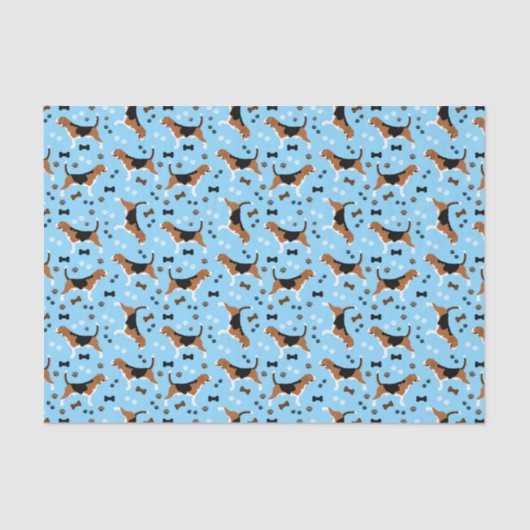 Beagles Dog Pattern Cute Beagle Tissuepapier (Voorkant)