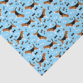 Beagles Dog Pattern Cute Beagle Tissuepapier (Detail)