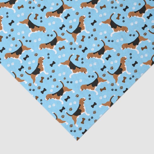 Beagles Dog Pattern Cute Beagle Tissuepapier (Detail)