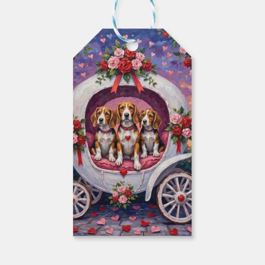 Beagles Dog Valentine's Day  Cadeaulabel (Achterkant)