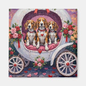 Beagles Dog Valentine's Day  Magneet (Voorkant)