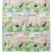 Beagles Douchegordijn (Voorkant)