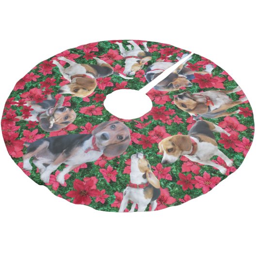 Beagles en bonzen met kerstboomrokken kerstboom rok (Gekanteld)
