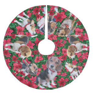 Beagles en bonzen met kerstboomrokken kerstboom rok
