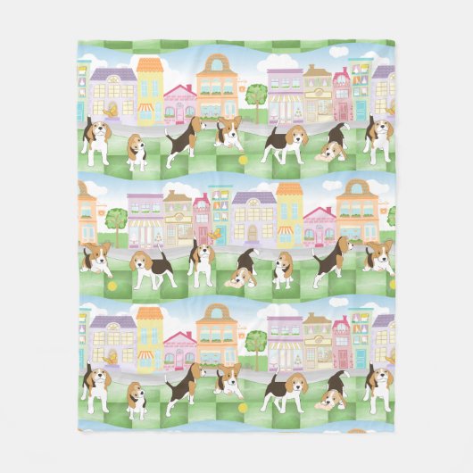 Beagles Fleece Deken (Voorkant)