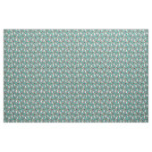 Beagles Flowers Fabric - Turquoise Stof (Yard (91,4 cm))