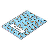 Beagles Hond Dog Paw Print Blue Notitieboek (Linkerzijde)