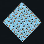 Beagles Hond Dogs Beagle Cute Pattern Bandana<br><div class="desc">Het ontwerp kenmerkt schattige Beagles in een repetitief patroon met botten en pooafdrukken van honden</div>