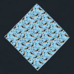 Beagles Hond Dogs Beagle Cute Pattern Bandana<br><div class="desc">Het ontwerp kenmerkt schattige Beagles in een repetitief patroon met botten en pooafdrukken van honden</div>