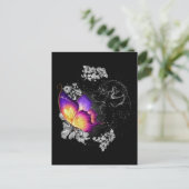 Beagles Hond Met Vlinder Hond In Hemel Gedenkteken Briefkaart (Staand voorkant)