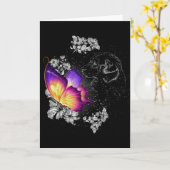 Beagles Hond Met Vlinder Hond In Hemel Gedenkteken Kaart (Gele Bloem)