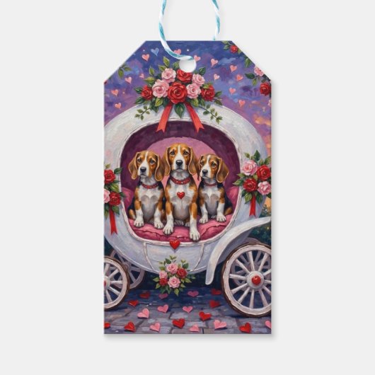 Beagles Hond Valentijnsdag Cadeaulabel (Voorkant)