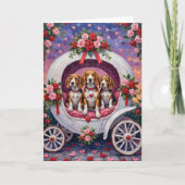 Beagles hond Valentijnsdag  Kaart (Voorkant)