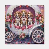 Beagles hond Valentijnsdag Magneet (Voorkant)