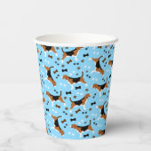Beagles Hunting Dog Beagle Pattern Cute Papieren Bekers (Achterkant)