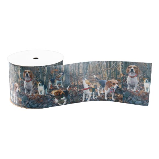 Beagles in de Bossen "Beagle Ribbon" Grosgrain Lint (Spoel)