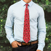 Beagles in Santa Hats Kerstfeestdag rood Stropdas