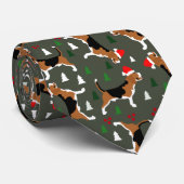Beagles in Santa Hats Kerstfeestfeest Sm Stropdas (Opgerold)