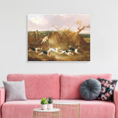 Beagles in volle wasmachine, 1845 (olie op doek) canvas afdruk (Insitu (Woonkamer))