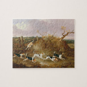 Beagles in volle wasmachine, 1845 (olie op doek) legpuzzel