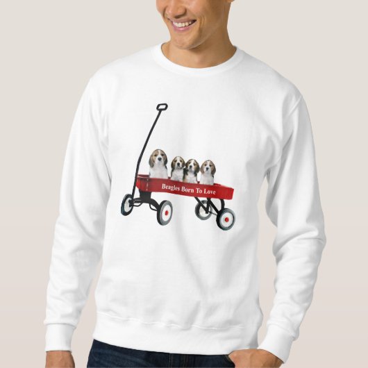 Beagles in wasgoed Unisex Sweatshirt (Voorkant)