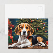 Beagle's kerstvakantie briefkaart (Voorkant / Achterkant)
