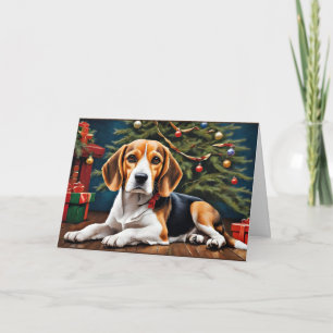 Beagle's kerstvakantie kaart