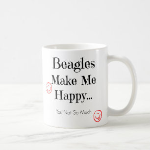 Beagles maken me gelukkig - Beagle Coffee Mok