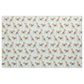 Beagles op Aqua Fabric Stof (Fat Quarter)